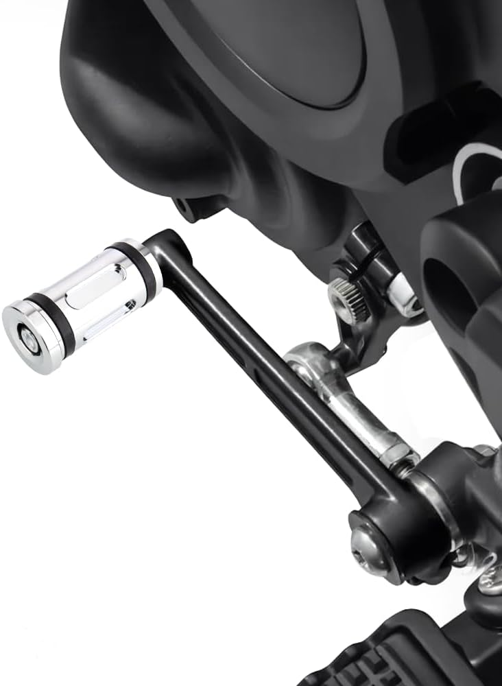 KICRY Brake Pedal Cover Compatible with Harley softail Heritage Springer Fit Fat Boy Deluxe FLSTN Road King FLHR Road Glide FLTR Pads Cover (D-Chrome Kit) - Image 5